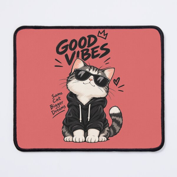 Item preview, Cute Cat Vibes – Adorable Cat Lover T-Shirt Design designed and sold by Kawaii Kraftz.