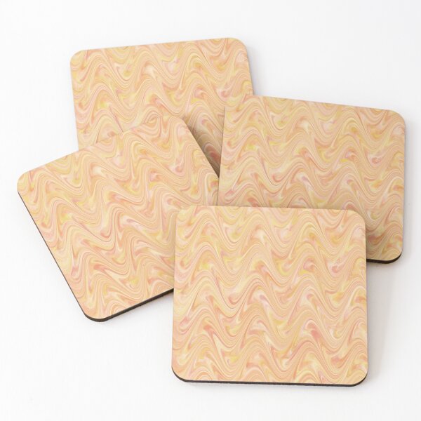 Item preview, Marbling Abstract Orange Yellow designed and sold by ArtbyDebbieC.