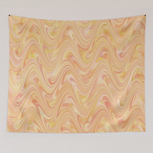 Item preview, Marbling Abstract Orange Yellow designed and sold by ArtbyDebbieC.