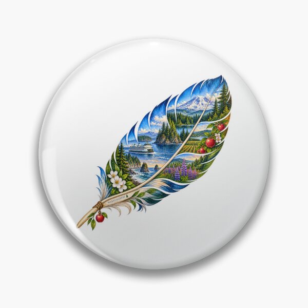 Item preview, Washington Evergreen Feather designed and sold by Whimspired By Paxx.