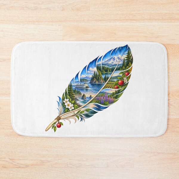 Item preview, Washington Evergreen Feather designed and sold by Whimspired By Paxx.