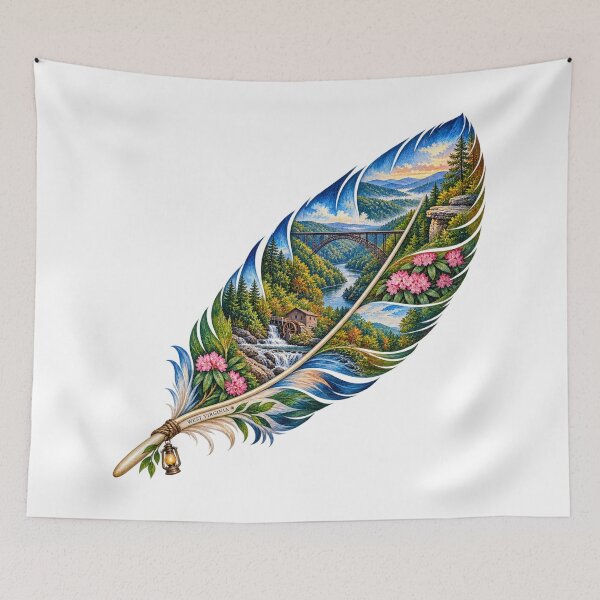 Item preview, West Virginia Mountain Feather designed and sold by Whimspired By Paxx.
