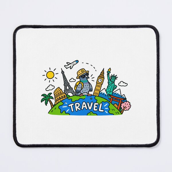 Item preview, Funny Travel Pigeon World Traveler designed and sold by MonkiFlipp.