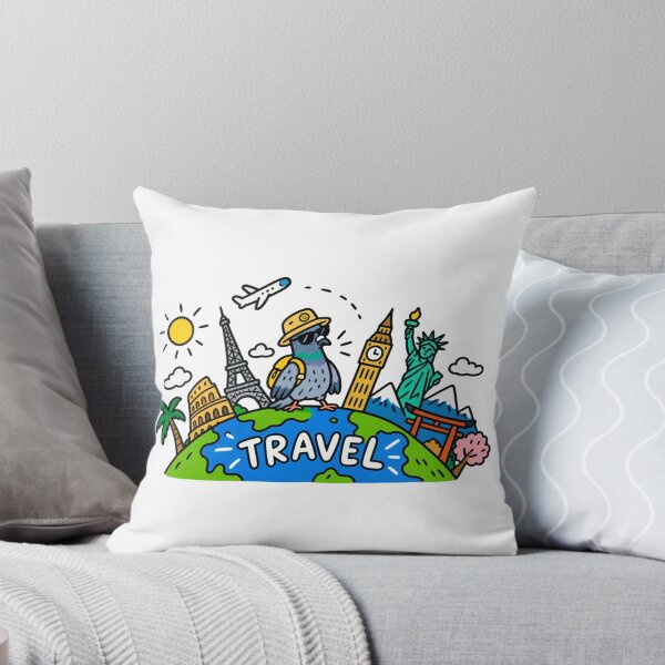 Item preview, Funny Travel Pigeon World Traveler designed and sold by MonkiFlipp.