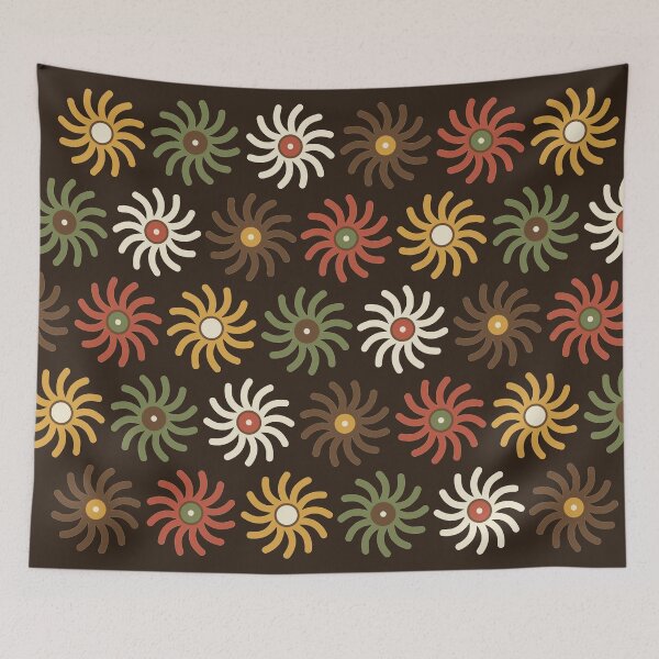 Item preview, Sunburst Pinwheel Grid Heavy-Line 1970s Retro Rays designed and sold by KungPowUnicorn.