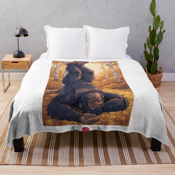 Item preview, Chilling Sasquatch Yoga Pose: Upside-Down Bigfoot in Peaceful Autumn Forest designed and sold by Whimsy Trail Co.