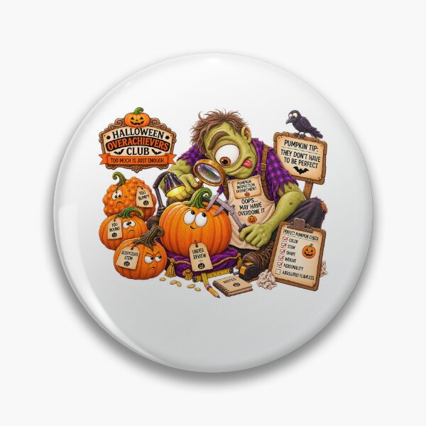 Item preview,  ⚡HALLOWEEN OVERACHIEVERS CLUB - Cyd Cyclops Pumpkin Inspection Department designed and sold by WheelieGdArt.