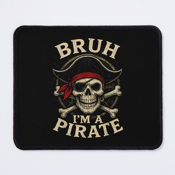 Item preview, Bruh I'm a Pirate Lazy Pirate Skull Costume Halloween designed and sold by River Silva.