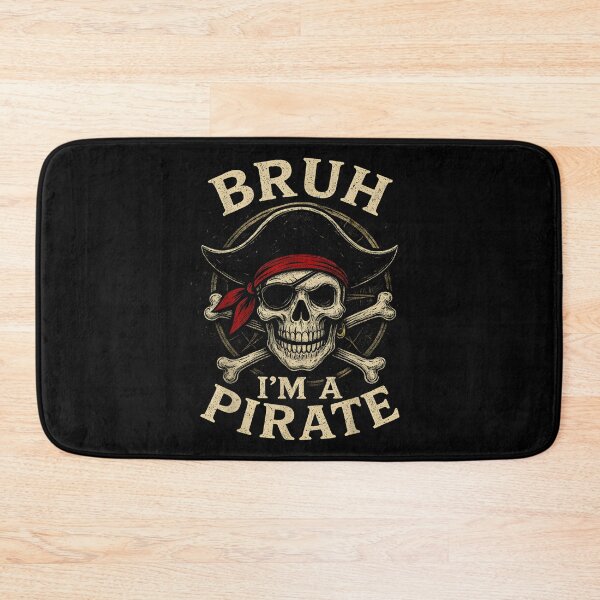Item preview, Bruh I'm a Pirate Lazy Pirate Skull Costume Halloween designed and sold by River Silva.