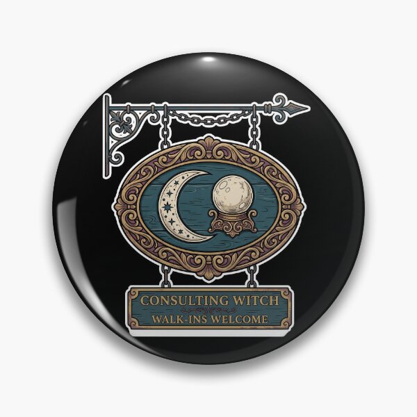 Item preview, Consulting Witch, Walk-Ins Welcome — Shop Sign designed and sold by TheCalmEdit.
