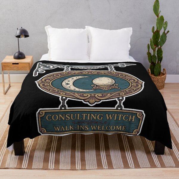 Item preview, Consulting Witch, Walk-Ins Welcome — Shop Sign designed and sold by TheCalmEdit.