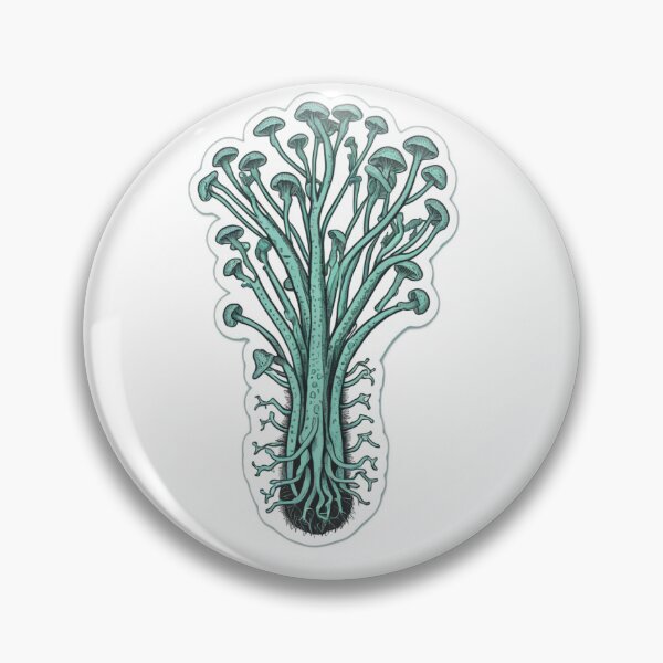 Item preview, Enoki Mushroom Cluster Mycology Art designed and sold by Bio Tech Art.