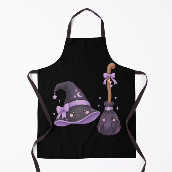 Item preview, Kawaii Pastel Witch Hat & Broom – Cute Halloween Witch Design designed and sold by Artxotic Studio.
