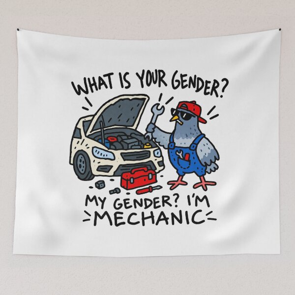 Item preview, Funny Pigeon Mechanic Car Repair designed and sold by MonkiFlipp.