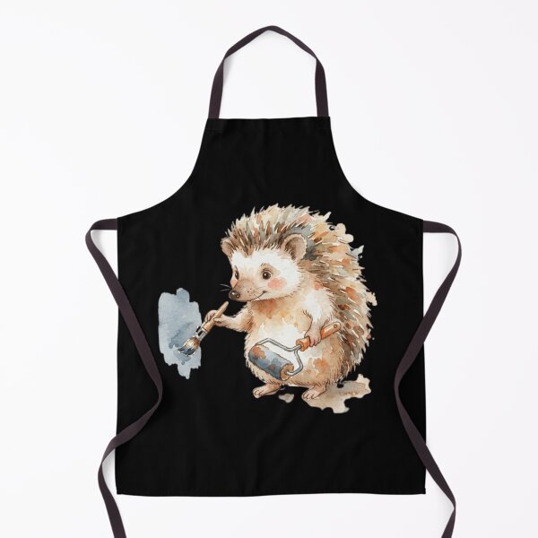 Item preview, Cute Hedgehog Painter Watercolor Art designed and sold by bvdesignart.