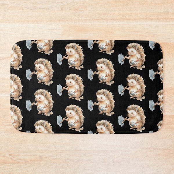 Item preview, Cute Hedgehog Painter Watercolor Art designed and sold by bvdesignart.