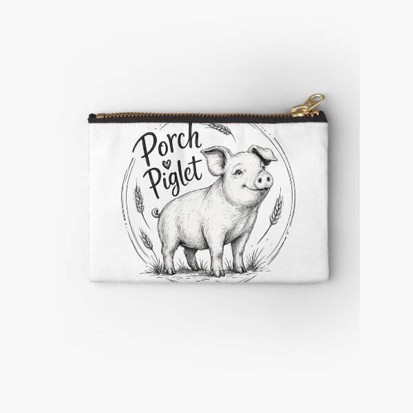 Item preview, Porch Piglet Rustic Farmhouse Pig Black and White Country Sketch Art designed and sold by inkoutninja.