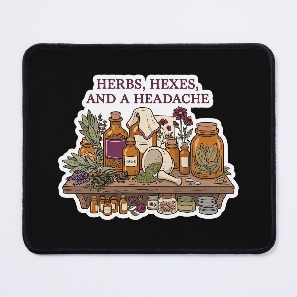 Item preview, Herbs, Hexes, and a Headache — Witch Apothecary designed and sold by TheCalmEdit.