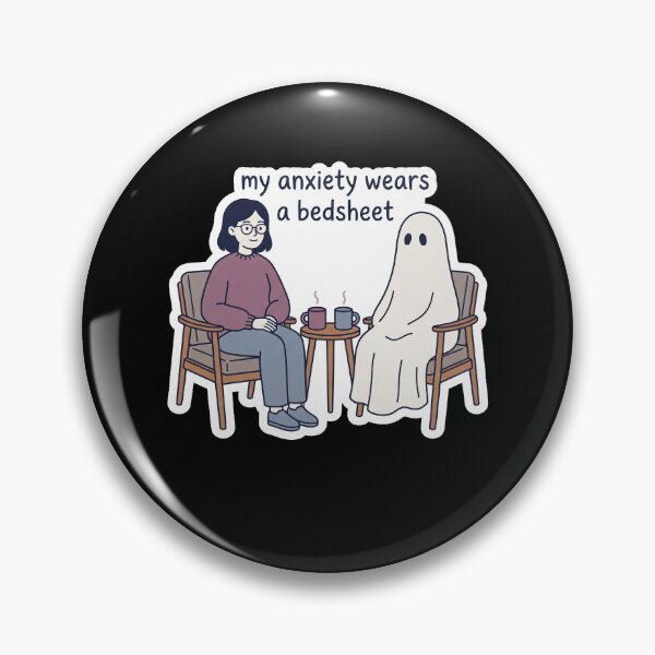 Item preview, My Anxiety Wears a Bedsheet — Gentle Ghost Art designed and sold by TheCalmEdit.