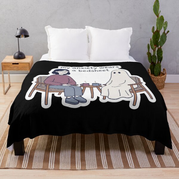 Item preview, My Anxiety Wears a Bedsheet — Gentle Ghost Art designed and sold by TheCalmEdit.