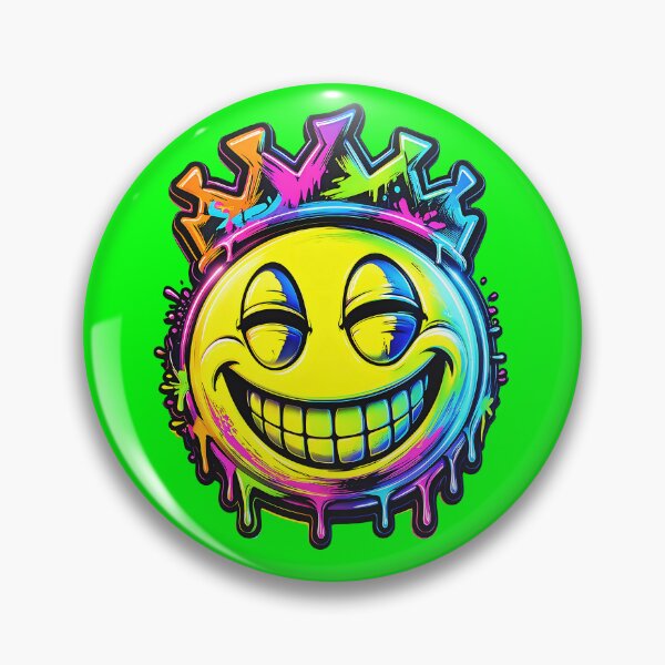 Item preview, Acid Smile Crown – Neon Rave Graffiti 2 designed and sold by RH Design Lab.