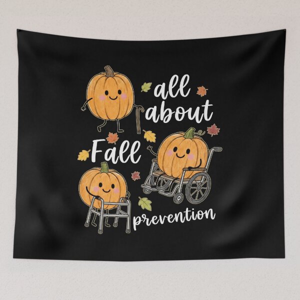 Item preview, All About Fall Prevention Cute Pumpkin Autumn Leaves Design designed and sold by SoyLamderma.