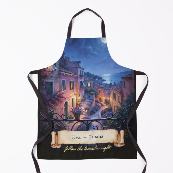 Item preview, Hvar Moonlit Balcony Streetscape — Romantic Mediterranean Night Art designed and sold by stickercuffs.