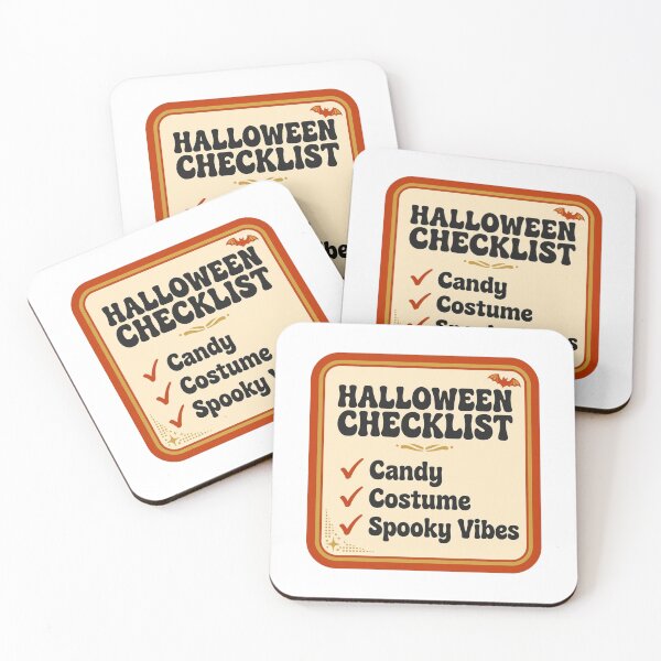 Item preview, Halloween Checklist — Retro Trendy Typography Design designed and sold by Sweet Blob Co.