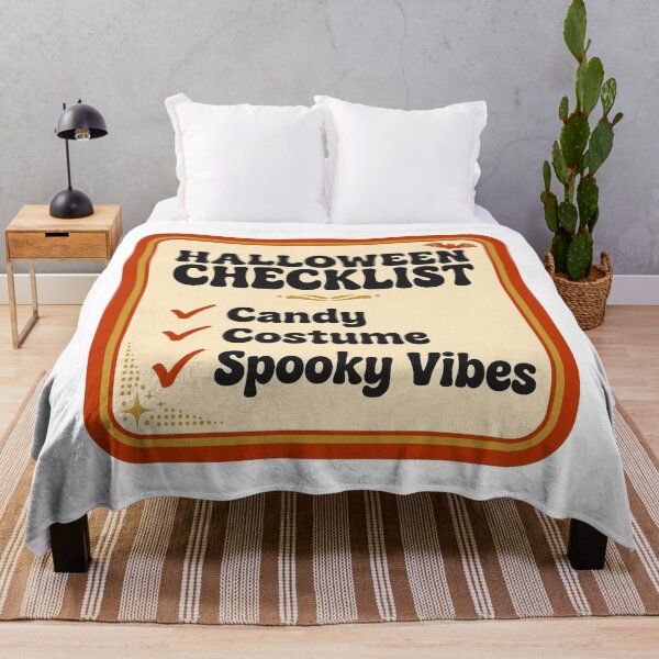 Item preview, Halloween Checklist — Retro Trendy Typography Design designed and sold by Sweet Blob Co.