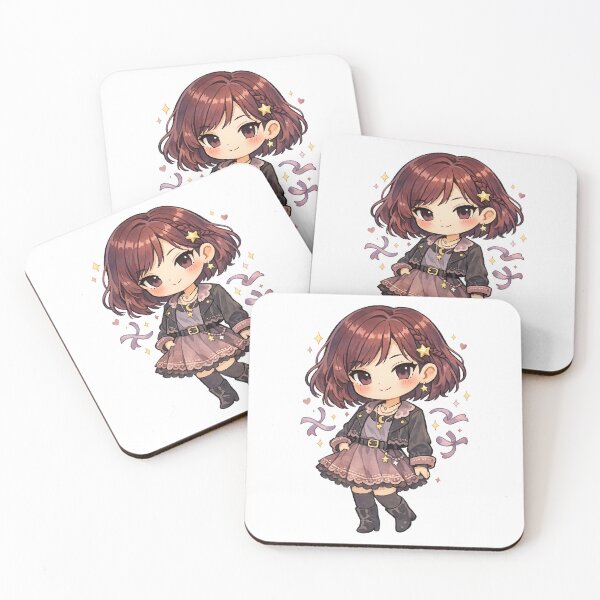 Item preview, Cute Chibi Gothic Girl Celestial Moon Stars Kawaii Anime Art Design designed and sold by inkoutninja.