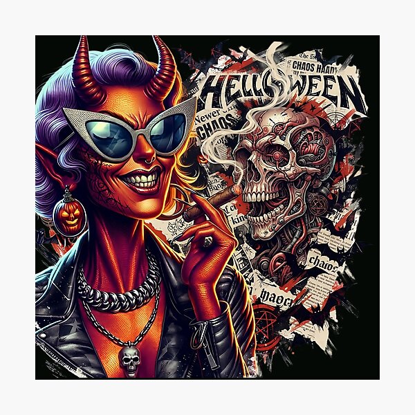 Item preview, Halloween She Devil Skull Cigar Glasses designed and sold by Voodoo Store Paranormal Collections.