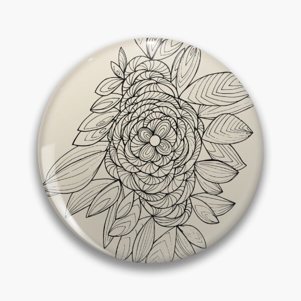 Item preview, Intricate Peony Bloom Black Line 1.0 designed and sold by Francicci.