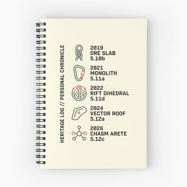 Item preview, Rock Climbing Route Log Bouldering Climber designed and sold by SplashTastic.