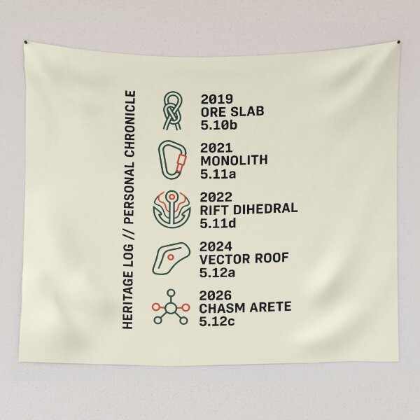 Item preview, Rock Climbing Route Log Bouldering Climber designed and sold by SplashTastic.