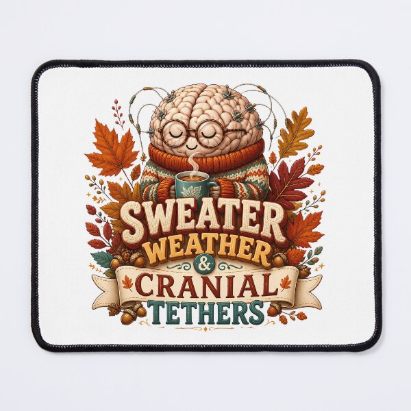 Item preview, Neurosurgeon Sweater Weather and Cranial Tethers – Funny Neurosurgery Fall Design designed and sold by CuteDesignables.