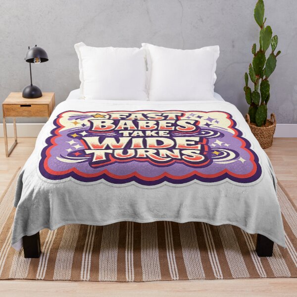 Item preview, Fast Babes Take Wide Turns Retro Racing Funny Driver Quote Art Design designed and sold by inkoutninja.