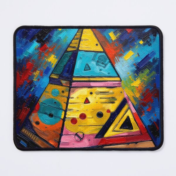 Item preview, surreal pyramid modern abstract colorful geometric abstract design designed and sold by SmashingDeals.