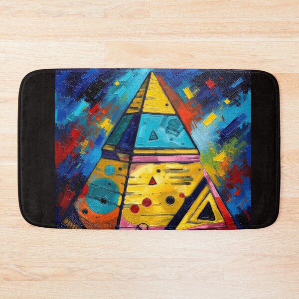 Item preview, surreal pyramid modern abstract colorful geometric abstract design designed and sold by SmashingDeals.