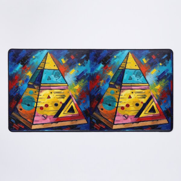 Item preview, surreal pyramid modern abstract colorful geometric abstract design designed and sold by SmashingDeals.