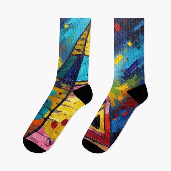 Item preview, surreal pyramid modern abstract colorful geometric abstract design designed and sold by SmashingDeals.