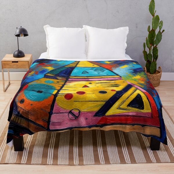 Item preview, surreal pyramid modern abstract colorful geometric abstract design designed and sold by SmashingDeals.