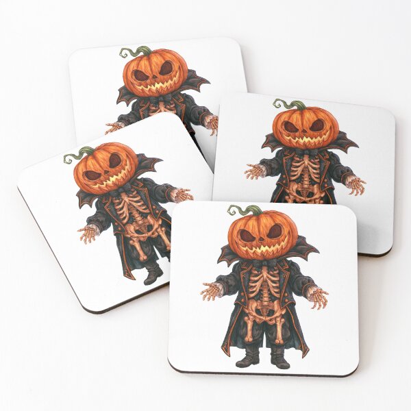 Item preview, Spooky pumpkin head skeleton monster horror Halloween designed and sold by Lucky-jl.