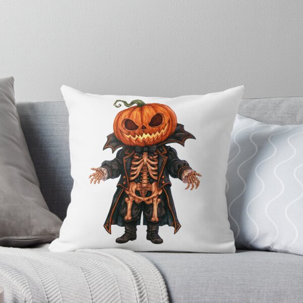 Item preview, Spooky pumpkin head skeleton monster horror Halloween designed and sold by Lucky-jl.