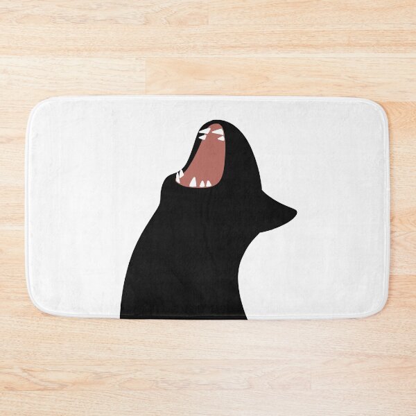 Item preview, Screaming Black Cat Funny Illustration designed and sold by magdalenanegra.
