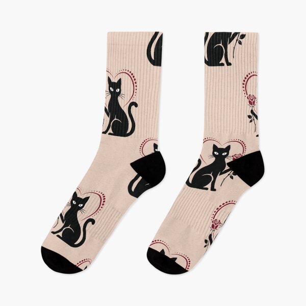 Item preview, Romantic Black Cat Holding Rose Seamless Pattern designed and sold by prapapon.