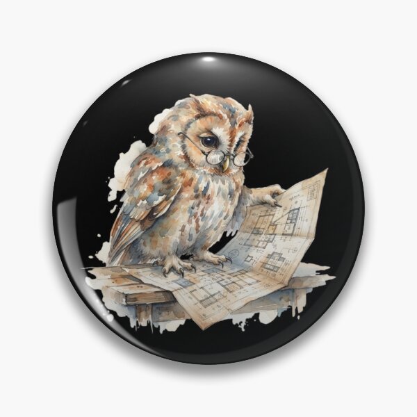 Item preview, Wise Owl Architect Blueprint designed and sold by bvdesignart.