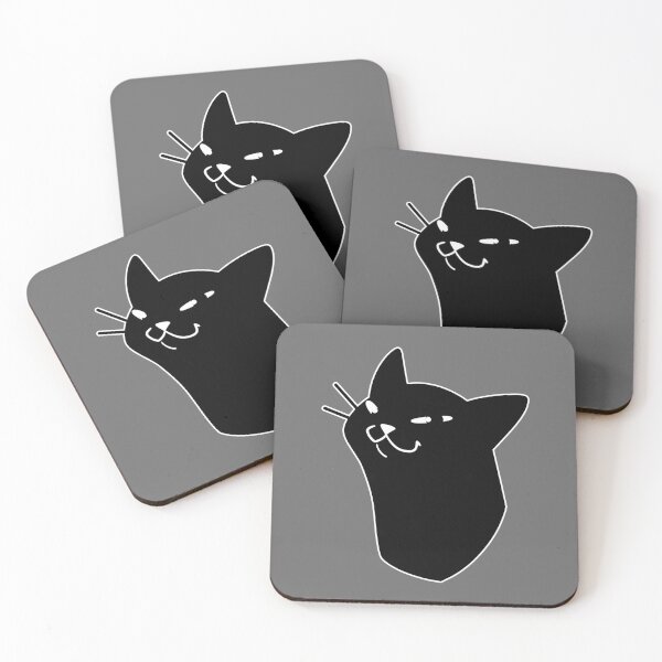 Item preview, Smug Black Cat with Mischievous Side Eye drawing designed and sold by magdalenanegra.