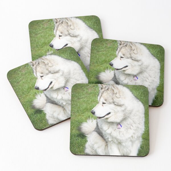 Item preview, Side-Profile Portrait of a Fluffy Alaskan Malamute Dog designed and sold by VanGaldo.