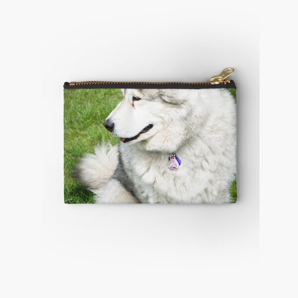 Item preview, Side-Profile Portrait of a Fluffy Alaskan Malamute Dog designed and sold by VanGaldo.