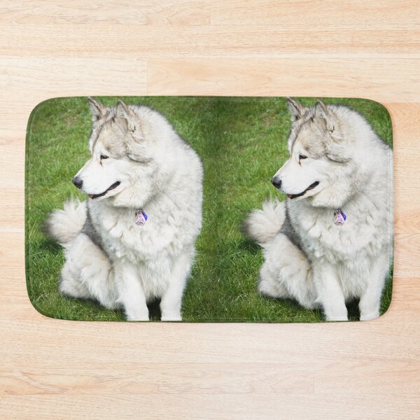 Item preview, Side-Profile Portrait of a Fluffy Alaskan Malamute Dog designed and sold by VanGaldo.